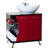 Тумба под раковину Bellezza Рио 70 R Черная Красная арт-4633611241218 — фото 1, Тумбы под раковину