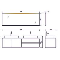 Зеркало Orans BC-6023-1800 с подсветкой с сенсорным выключателем арт-6023MR — фото 5, Зеркала в ванную комнату