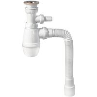 Сифон для раковины Wirquin Минор Нержавеющая сталь арт-30718052 — фото 1, Сифоны для раковины