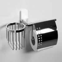 Держатель туалетной бумаги и освежителя воздуха WasserKRAFT Leine с крышкой Хром арт-K-5059W — фото 2, Держатели туалетной бумаги