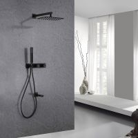 Душевая система Abber Rund Черная матовая арт-AF8717B — фото 2, Встраиваемые душевые комплекты