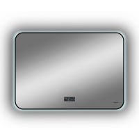 Зеркало Reflection Shadow 800х600 с подсветкой Черное с сенсорным выключателем, диммером, подогревом и часами арт-RF5733SH — фото 3, Зеркала в ванную комнату