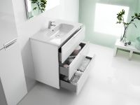 Тумба под раковину Roca Victoria Nord Ice Edition 80 Белый глянец арт-ZRU9302835 — фото 3, Тумбы под раковину