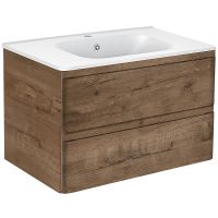 Тумба под раковину Vincea Vico 80 подвесная V.Oak арт-VMC-2V800VO — фото 1, Тумбы под раковину