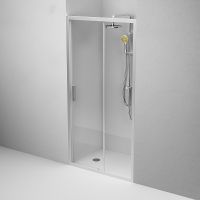 Душевая дверь AM.PM Gem Solo 110 профиль Хром матовый стекло прозрачное арт-W90G-110-1-195MT — фото 4, Раздвижные душевые двери