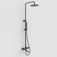 Душевая система Berges Kalisto 3R с термостатом Черная матовая арт-075022 — фото 2, Душевые стойки