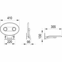 Сиденье для душа Ravak Ovo P II Opal/Black Прозрачно-белое Черное арт-B8F0000057 — фото 4, Сиденья