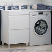 Тумба под раковину Corozo Альтаир 120 Белая арт-SD-00000500 — фото 1, Тумбы под раковину