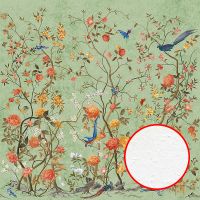 Фреска Ortograf Flora 31246 Фактура бархат FX Флизелин (2,7*2,7) Зеленый/Разноцветный, Цветы/Деревья/Птицы арт-31246 (бархат FX) — фото 1, Фрески