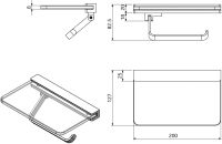 Товар: Держатель туалетной бумаги Langberger Black Edition с полкой Черный матовый арт-32041B-BP - фото 2 Держатель туалетной бумаги Langberger Black Edition с полкой Черный матовый арт-32041B-BP — фото 2, Держатели туалетной бумаги