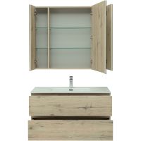 Товар: Комплект мебели для ванной Aquanet Алвита New 100 подвесной Дуб веллингтон белый арт-274203 - фото 6 Комплект мебели для ванной Aquanet Алвита New 100 подвесной Дуб веллингтон белый арт-274203 — фото 6, Комплекты мебели для ванной