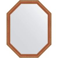 Зеркало Evoform Octagon 71х91 в багетной раме - Бронзовые бусы на дереве 60 мм арт-BY 7056 — фото 1, Зеркала в ванную комнату