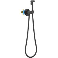 Гигиенический душ со смесителем Aquatek Бетта Черный матовый арт-AQ1023MB — фото 1, Гигиенические души