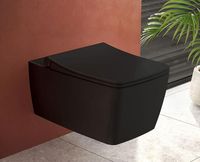 Унитаз Vitra Metropole Rim-Ex подвесной Черный матовый без сиденья арт-7672B083-0101 — фото 2, Подвесные унитазы