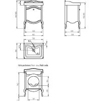 Тумба под раковину Migliore Impero 60 Оливковая арт-30874 — фото 4, Тумбы под раковину