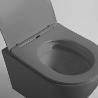 Унитаз Vincea Globo подвесной Антрацит матовый с сиденьем Микролифт арт-VT1-14SMA — фото 5, Подвесные унитазы