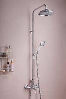 Душевая система Jacob Delafon Louise Хром арт-E24368-CP — фото 3, Душевые стойки