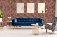 Обои Grandeco Elementum Винил на флизелине (0,53*10,05) Красный/Оранжевый, Штукатурка арт-EE 1203 — фото 3, Обои для стен