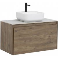 Тумба под раковину Aquanet Nova Lite 90 подвесная Дуб рустикальный арт-249517 — фото 1, Тумбы под раковину