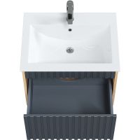 Тумба под раковину Onika Дайлер 60 подвесная Графит Дуб сонома арт-106151 — фото 4, Тумбы под раковину