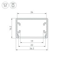 Профиль алюминиевый Arlight накладной Серебристый арт-033295 — фото 3, Профили для светодиодных лент