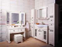 Зеркало Бриклаер Кантри 120 Бежевый дуб прованс арт-4627125414121 — фото 3, Зеркала в ванную комнату