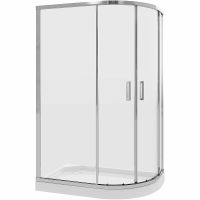 Душевой уголок Niagara Nova 120х80 NG-6621-08 профиль Хром стекло прозрачное арт-66210811 — фото 1, Асимметричные душевые уголки