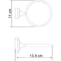 Держатель для ершика унитаза WasserKRAFT Oder Хром арт-K-C173 — фото 2, Ершики для унитаза