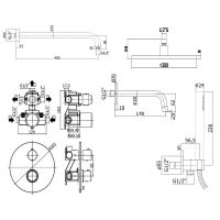 Душевая система Paffoni Light с термостатом Белая матовая арт-KITLIQ019BO045KING — фото 8, Встраиваемые душевые комплекты