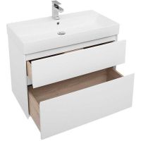 Товар: Тумба с раковиной Aquanet Бруклин 85 подвесная Белая арт-212598 - фото 5 Тумба с раковиной Aquanet Бруклин 85 подвесная Белая арт-212598 — фото 5, Тумбы с раковиной