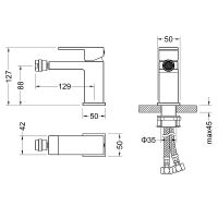 Смеситель для биде Timo Selene Черный арт-2062/03F — фото 2, Смесители для биде