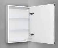 Товар: Зеркальный шкаф Jorno Slide 60 с подсветкой с сенсорным выключателем и часами арт-Sli.03.60/W - фото 2 Зеркальный шкаф Jorno Slide 60 с подсветкой с сенсорным выключателем и часами арт-Sli.03.60/W — фото 2, Зеркальные шкафы в ванную