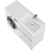 Тумба с раковиной Creto Cafor 120 R Белый глянец арт-19-W120R — фото 6, Тумбы с раковиной