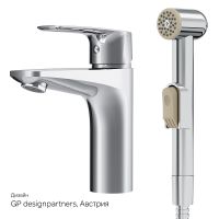 Смеситель для раковины AM.PM Gem с гигиеническим душем Хром арт-F90A03000 — фото 9, Смесители для раковины