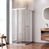 Душевой уголок AM.PM Sunny 120х80 профиль Хром матовый стекло прозрачное арт-W87G-403-12080-MT — фото 3, Прямоугольные душевые уголки