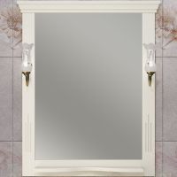 Зеркало Opadiris Риспекто 80 Слоновая кость с выключателем арт-00-00007059 — фото 1, Зеркала в ванную комнату