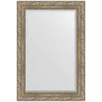 Зеркало Evoform Exclusive 95х65 с фацетом в багетной раме - Виньетка античное серебро 85 мм арт-BY 3435 — фото 1, Зеркала в ванную комнату