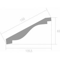 Товар: Карниз Ultrawood 2440x65x135,5 мм арт-CR 023 - фото 3 Карниз Ultrawood 2440x65x135,5 мм арт-CR 023 — фото 3, Карнизы