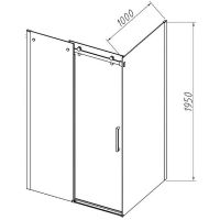 Душевой уголок Vincea Como-N 160x100 профиль Черный стекло прозрачное арт-VSR-4CN1016CLB — фото 7, Прямоугольные душевые уголки