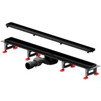 Душевой лоток AM.PM MasterFlow 80 с Черной матовой решеткой / под плитку Tile арт-W01SC-U11-080-04BM — фото 2, Душевые лотки