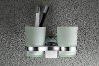 Стакан для зубных щеток Haiba двойной Хром арт-HB1908 — фото 8, Стаканы для зубных щеток