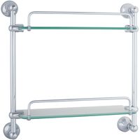 Стеклянная полка Veragio Gialetta двойная Хром арт-VR.GIL-6412.CR — фото 1, Полки для ванной и душа