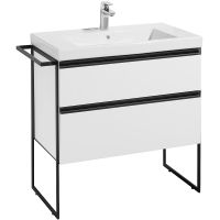 Тумба под раковину Roca Domi 80 подвесная Белый глянец арт-A857459806 — фото 6, Тумбы под раковину