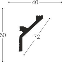 Карниз Bello Deco XPS К 12 2000x60x40 мм арт-00-00104335 — фото 3, Карнизы