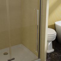 Душевая дверь Vincea Slim-N 90 профиль Хром стекло прозрачное арт-VDPH-5SN900CL — фото 4, Распашные душевые двери