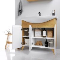 Тумба под раковину Aqwella Basic 105 Дуб золотой арт-BAS0110DZ — фото 2, Тумбы под раковину