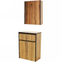 Подвесной шкаф Bellezza Бруно 60 Табакко арт-4642209180495 — фото 3, Шкафы для ванной