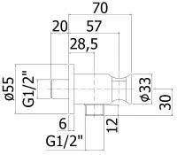Шланговое подключение Paffoni Белое матовое арт-ZSUP031BO — фото 2, Шланговые подключения