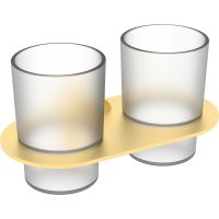 Стакан для зубных щеток Raglo двойной Золото матовое арт-R300.08.03 — фото 1, Стаканы для зубных щеток