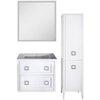 Товар: Шкаф пенал ASB-Woodline Рома 40 Белый арт-10861 - фото 3 Шкаф пенал ASB-Woodline Рома 40 Белый арт-10861 — фото 3, Пеналы для ванной комнаты